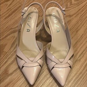Unisa Women's Blush Slingback Heels Size 8 Champagne Blush